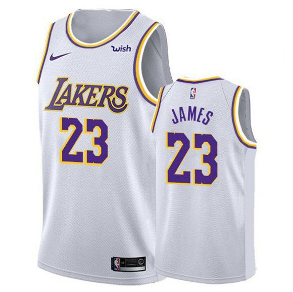 Youth Los Angeles Lakers #23 LeBron James White Stitched NBA Jersey
